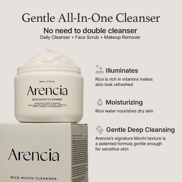 Arencia - Rice Mucin Cleanser 120g.