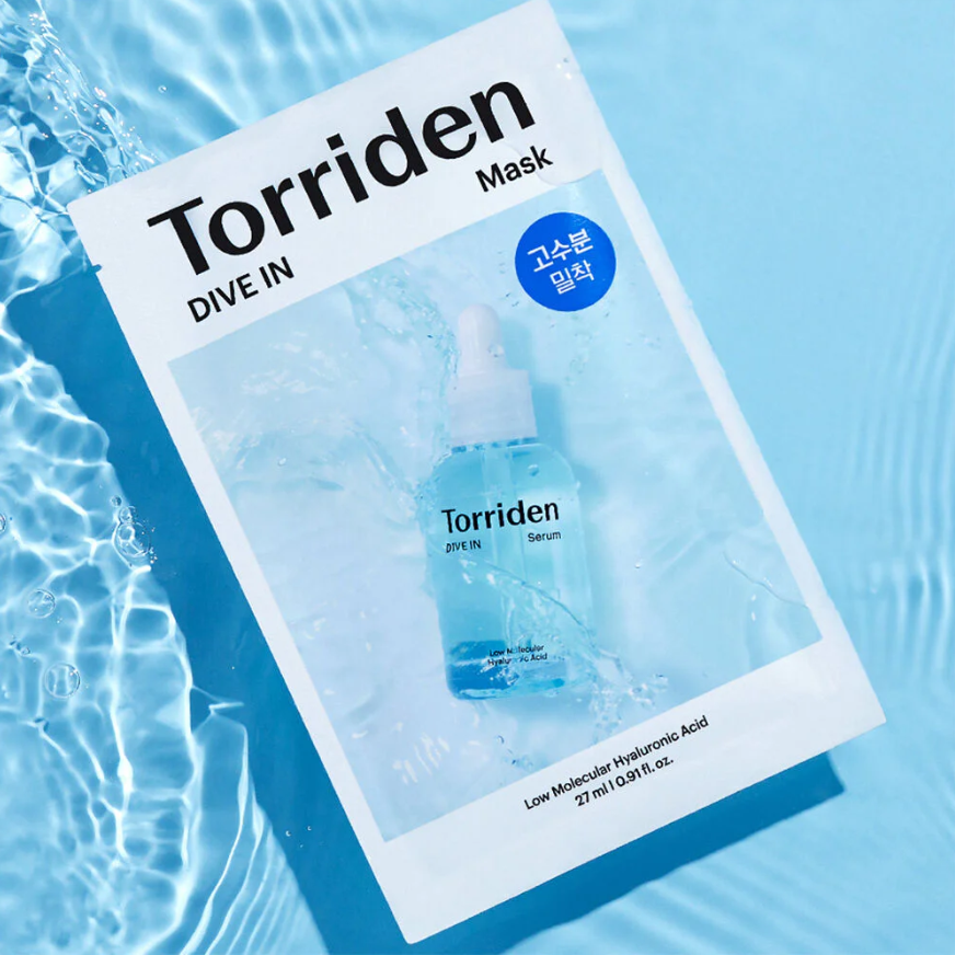 Torriden - Dive In Low Molecule Hyaluronic Acid Mask Sheet 27ml. (Pack of 6)