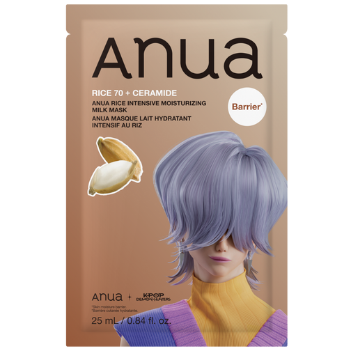 Anua - Kpop Demon Hunters Rice Intensive Moisturizing Milk Mask 25ml. (Pack of 6)