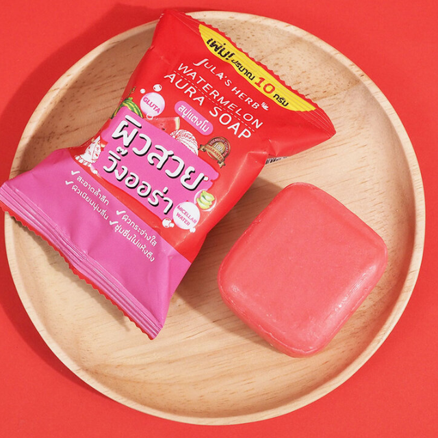 Jula's Herb - Watermelon Aura Soap 70g. (Pack of 3)