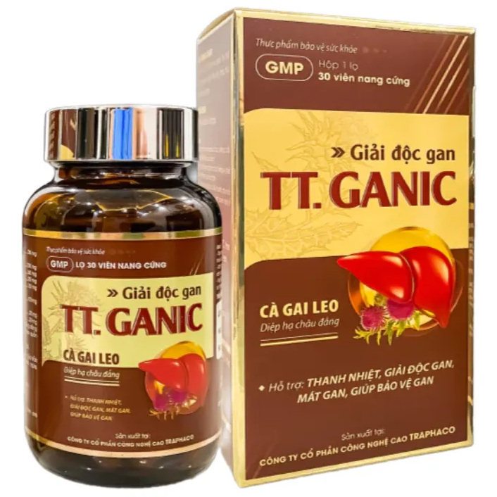 Traphaco - TT Ganic - Liver Detox and Health Support Supplement Thực Phẩm Bổ Sung Viên Uống Giải Độc Gan Thanh Lọc & Bảo Vệ (30 Tablets)