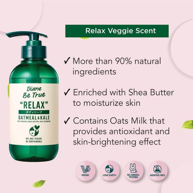 Moist Diane - Diane Be True Relax Oatmeal & Kale Rose & Basil Scent 400ml.