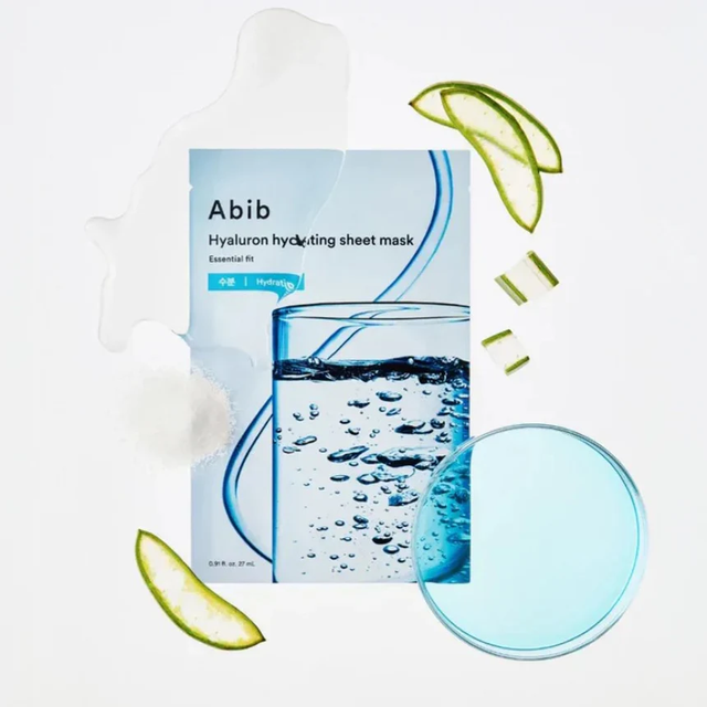 Abib - Essential Fit, Hyaluron Hydrating Sheet Face Mask 27ml. (Pack of 3)