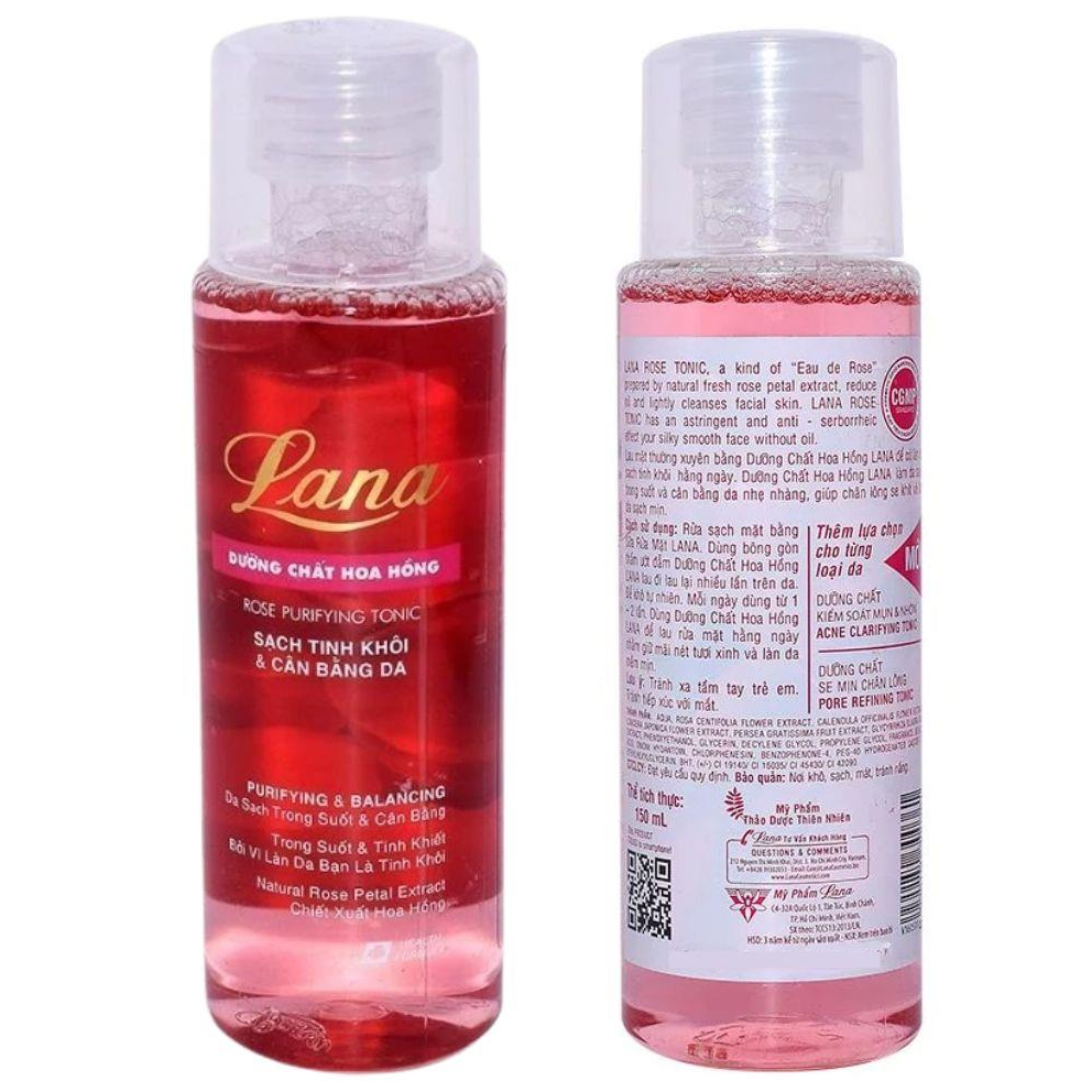 Lana - Rose Purifying Tonic Dưỡng Chất Hoa Hồng 150 ml.