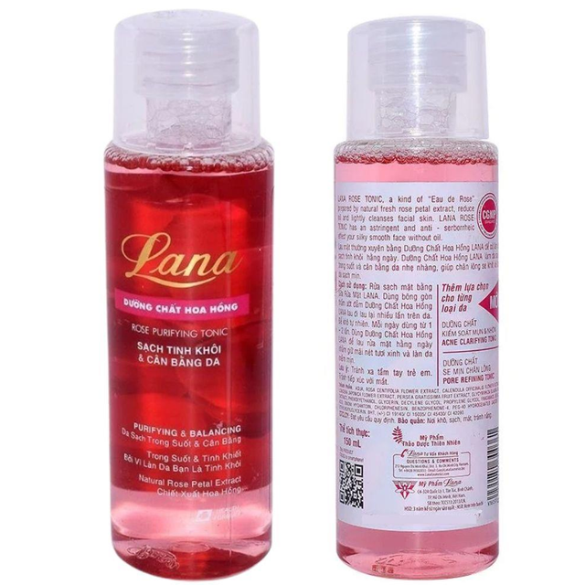 Lana - Rose Purifying Tonic Dưỡng Chất Hoa Hồng 150 ml.