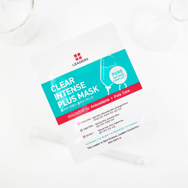Leaders - Clear Intense Plus Face Mask with Antioxidants + Pore Care 25ml. (Pack of 3)