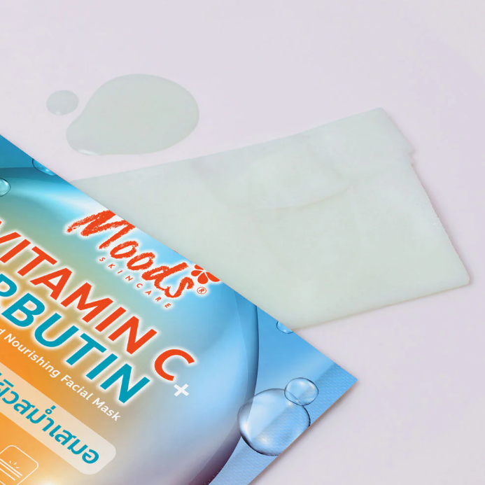 Moods Skin Care - Vitamin C + Arbutin Brightening And Nourishing Facial Mask 38ml. (Pack of 3)