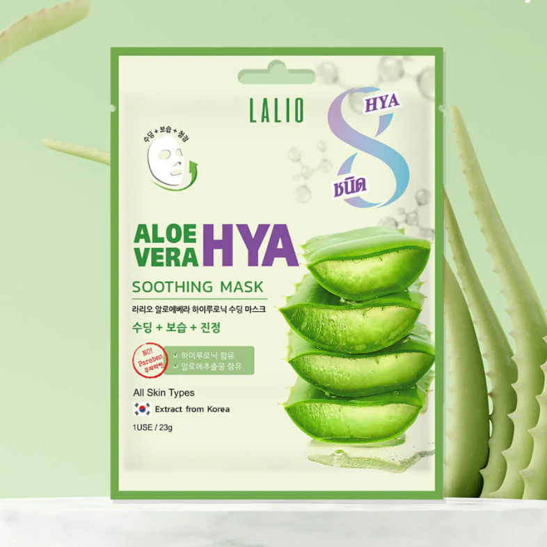 Lalio - Aloe Vera Hya Soothing Mask 23g. (Pack of 3)