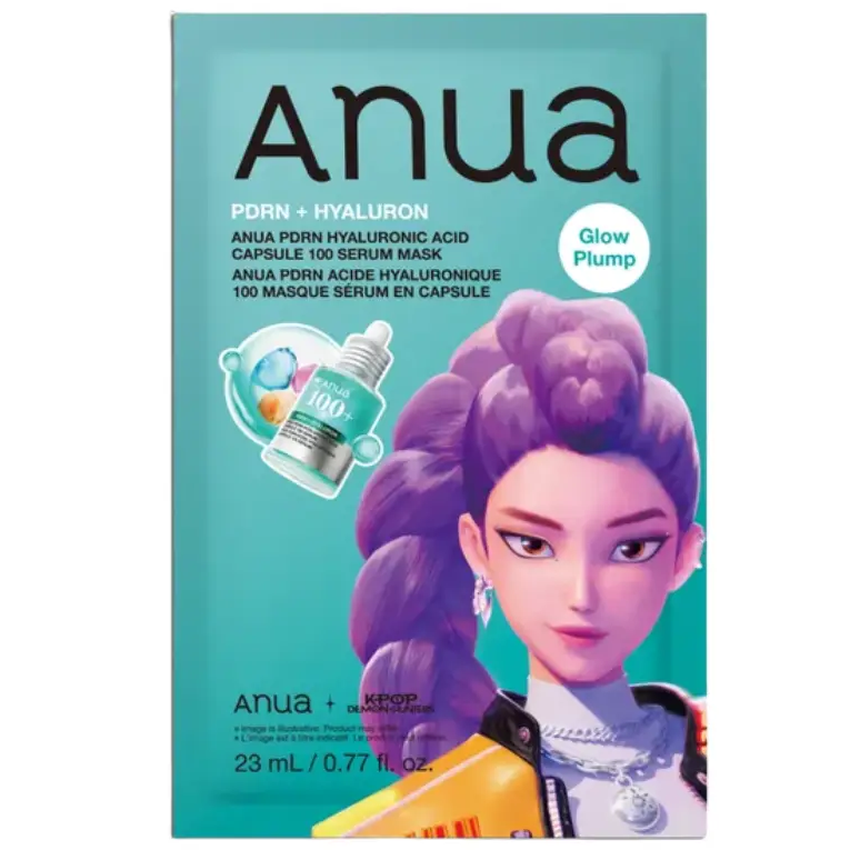 Anua - Kpop Demon Hunters PDRN Hyaluronic Acid Capsule 100 Serum Mask 23ml. (Pack of 6)
