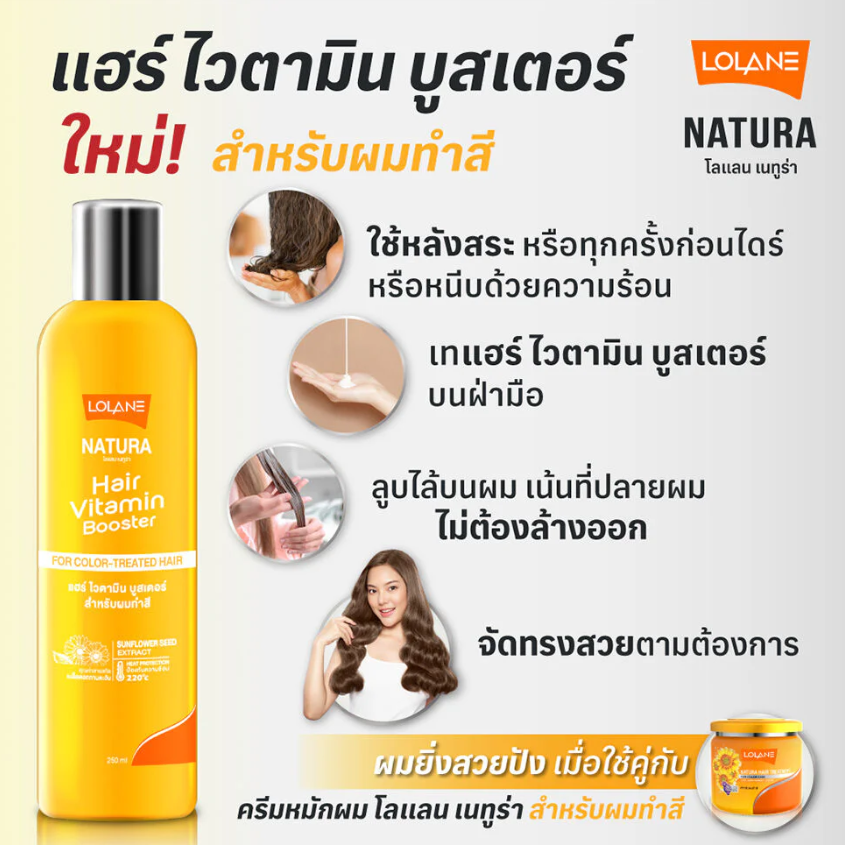 Lolane - Natura Hair Vitamin Booster For Color Treated 250ml.