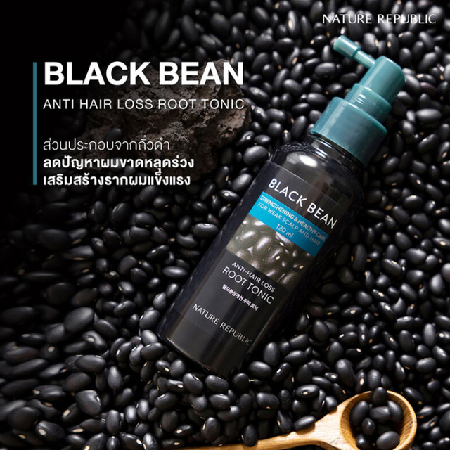 Nature Republic - Black Bean Strengthening & Healthy Care Anti-Hair loss Root Tonic 120ml.