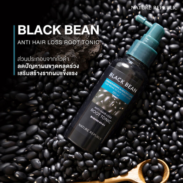 Nature Republic - Black Bean Strengthening & Healthy Care Anti-Hair loss Root Tonic 120ml.