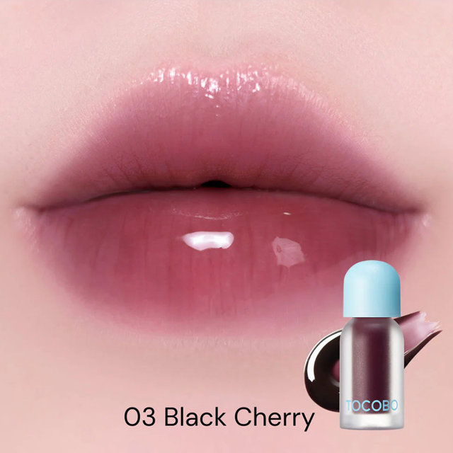 TOCOBO - Black Cherry, Juicy Berry Plumping Lip Oil 4g.