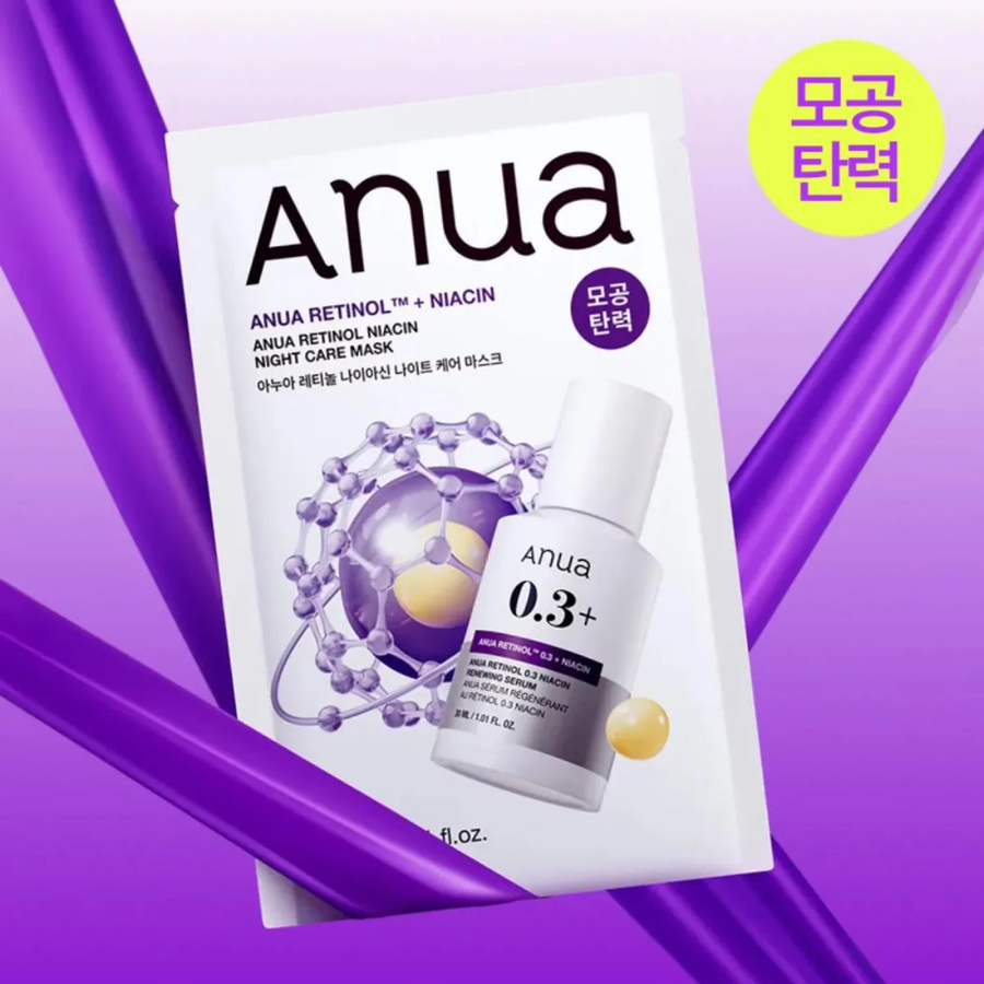 Anua - Retinol Niacin Night Care Mask 24ml. (Pack of 6)