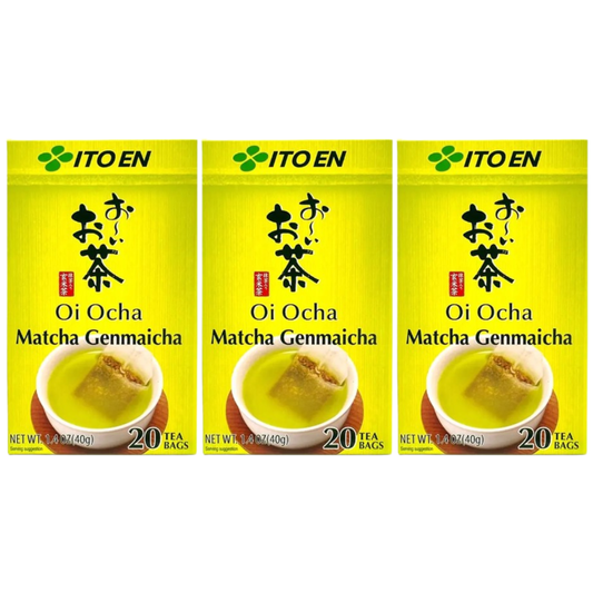 ITO EN - Oi Ocha Matcha Genmaicha 40g. (20 Tea Bags x 3 Boxes)