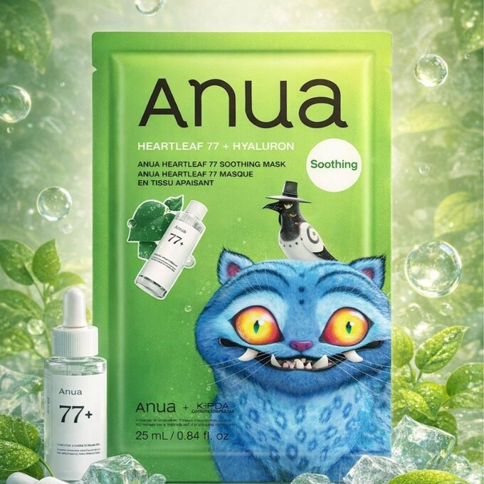 Anua - Kpop Demon Hunters Heartleaf 77 Soothing Mask 25ml. (Pack of 6)