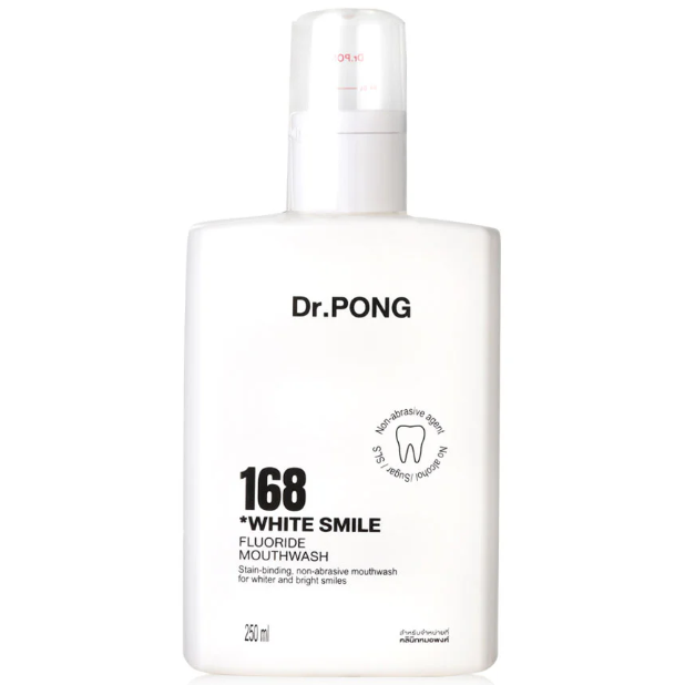 Dr.PONG - 168 White Smile Fluoride Mouthwash 250ml.