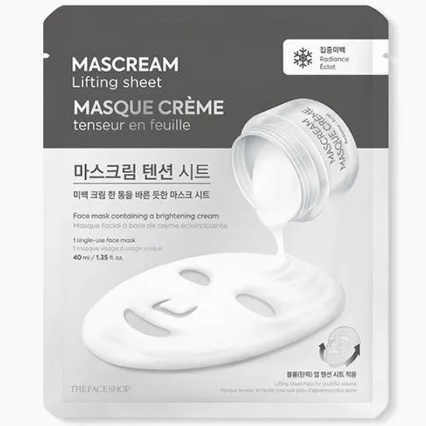 The Face Shop - Intense Radiance Mascream Tension Sheet 40ml. (Pack of 6)