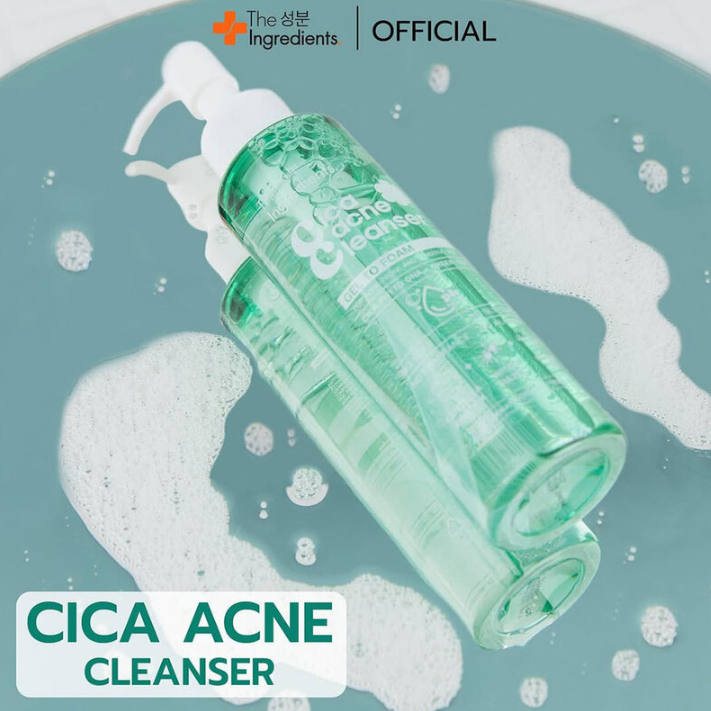 The Ingredients - Gel to Foam DNA Cica Acne Cleanser 150g.