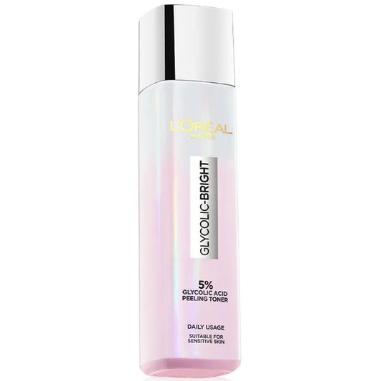 L'Oréal - Glycolic-Bright Glowing Peeling Toner with Glycolic Acid 128ml.