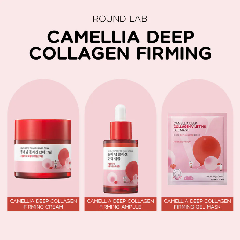 Round Lab - Camellia Deep Collagen Firming Ampule 30ml.