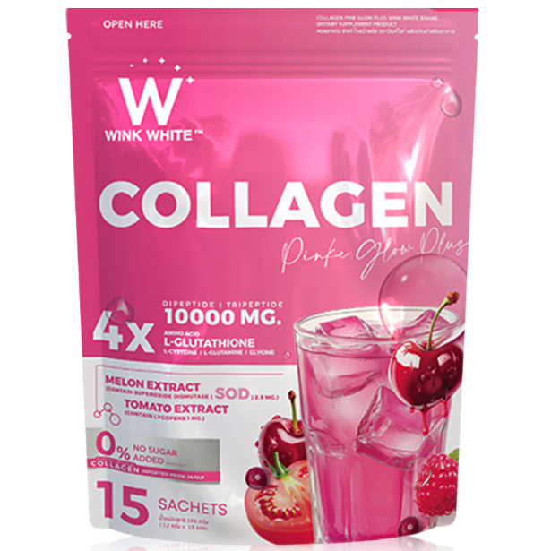 WinkWhite - Collagen Pink Glow Plus 12g. (15 Sachets)