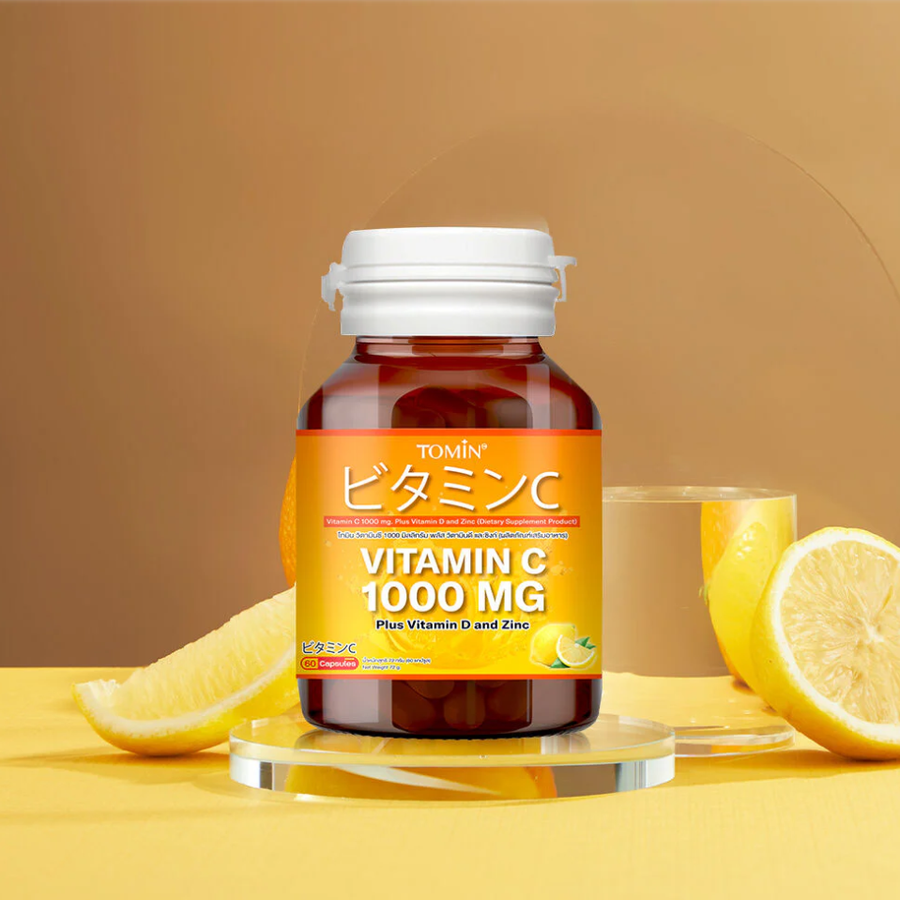 Tomin - Vitamin C 1000mg Plus Vitamin D And Zinc (60 Capsules)