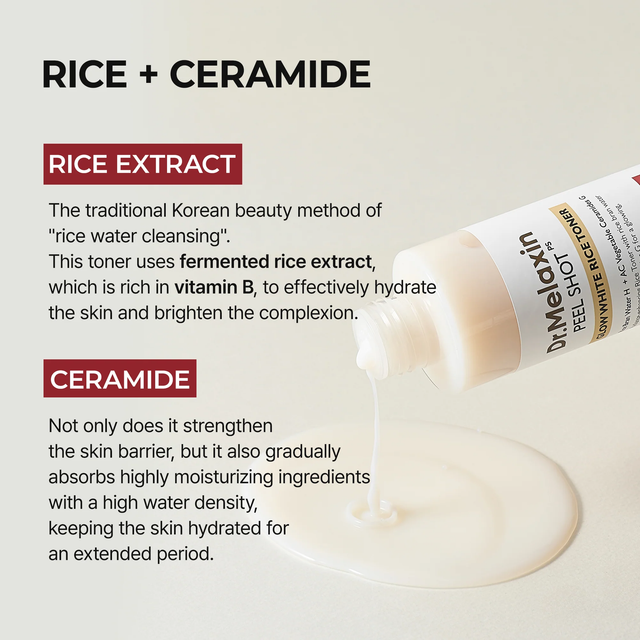 Dr.Melaxin - Peel Shot Glow Rice Toner 200ml.