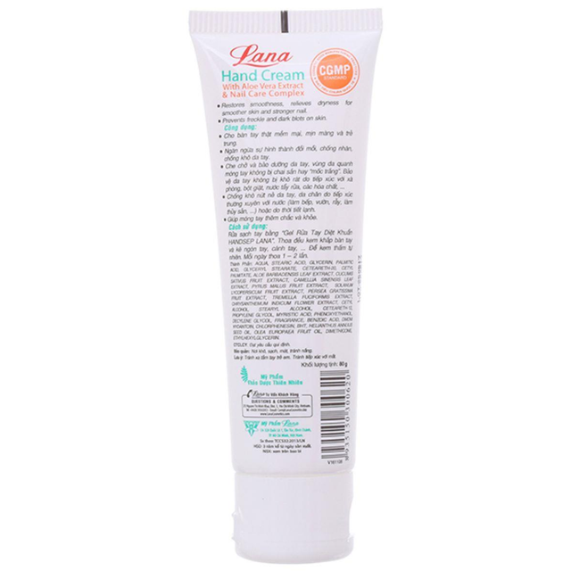 Lana - Hand Cream Kem Dưỡng Da Tay with Aloe Vera Extract 30g.