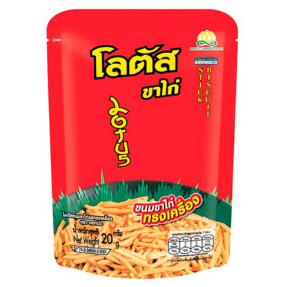 Lotus - Chicken Leg Snacks - Bacon, Thai-style, and Spicy-Sour Flavors 15 g. each (Pack of 3 Mix) - Made in Thailand