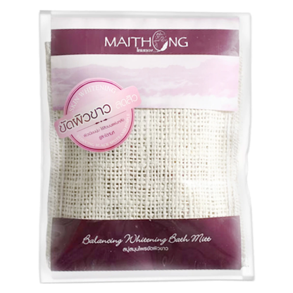 Maithong - Balancing Whitening Bath Mitt Purple 100g. - Made in Thailand