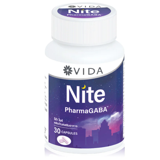 Vida - Nite PharmaGABA - Natural GABA from Japan & Magnesium Bisglycinate (30 Capsules)