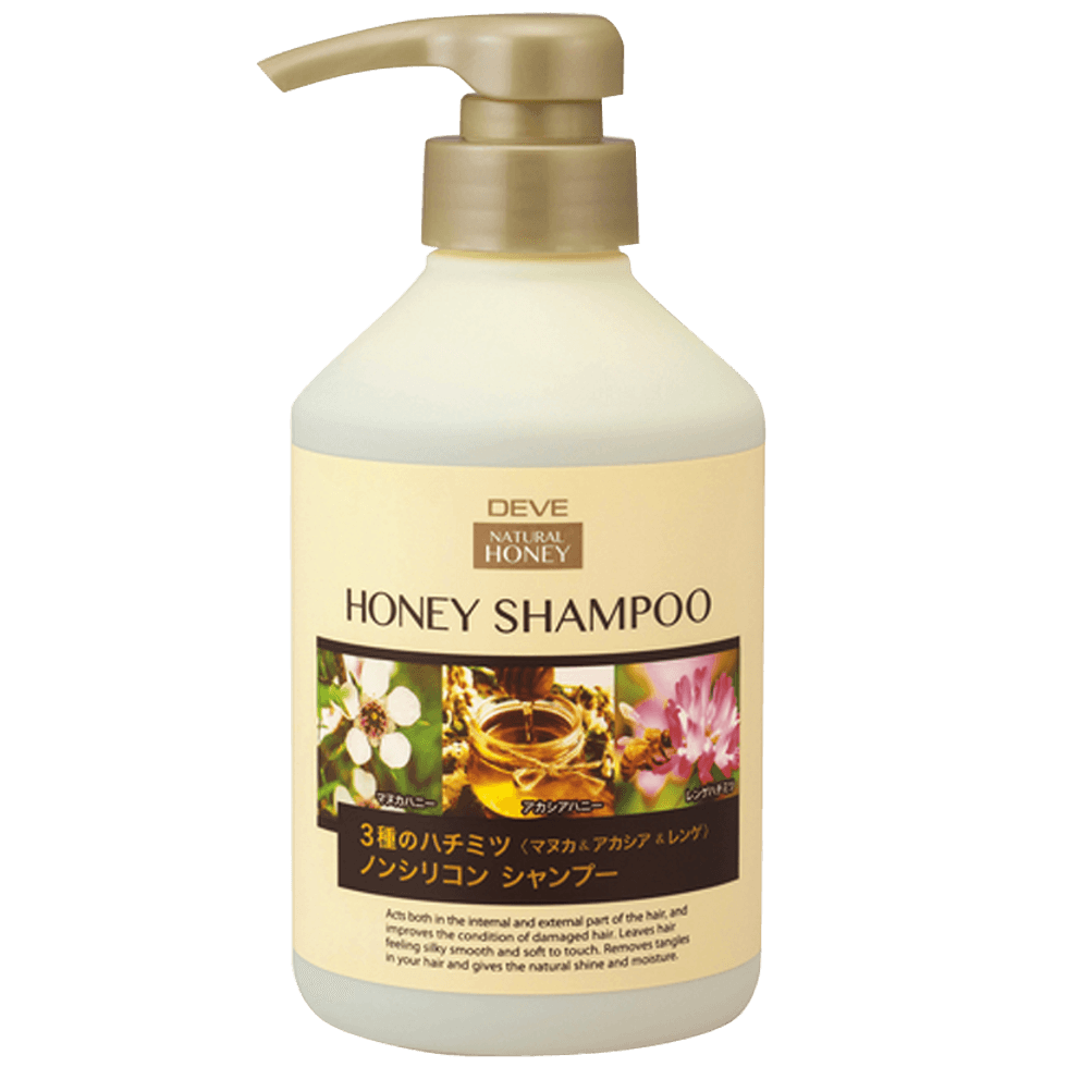 Kumano Yushi - Deve Natural Honey Shampoo 450ml.