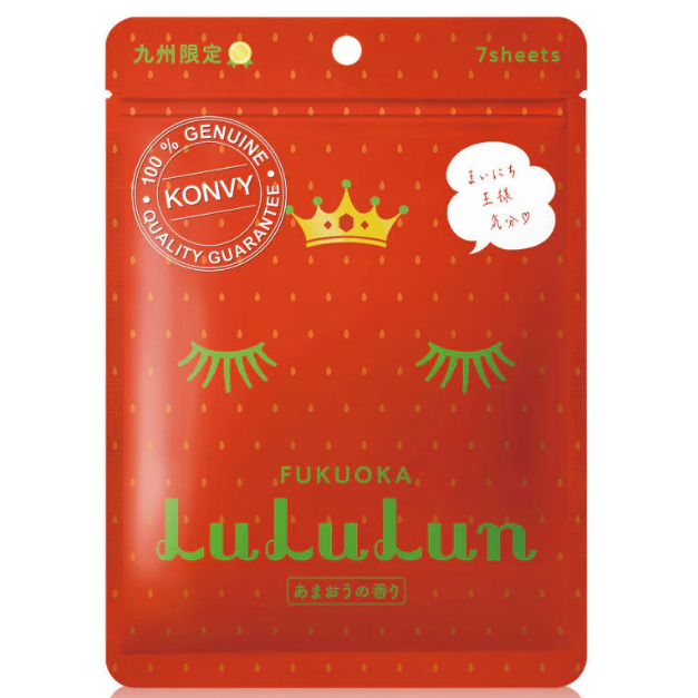 Lululun - Premium Fukuoka Strawberry (Pack of 3 x 7 sheets)