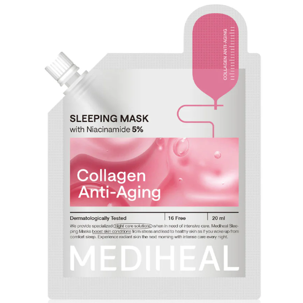 Mediheal - Collagen Anti-Aging Sleeping Mask with Niacinamide 20ml. (Pack of 6)
