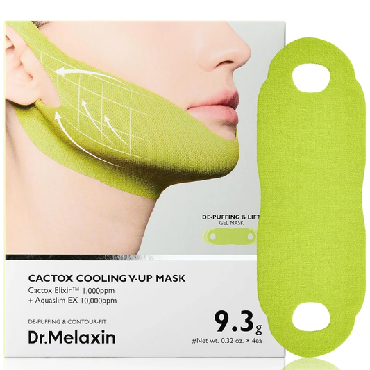 Dr.Melaxin - Cactox Cooling V-Up Mask, De-Puffing & Contour-Fit Chin Mask 9.3g. (4 Sheets)
