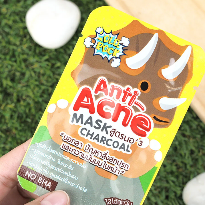 OLD Rock - Anti-Acne Charcoal Mask 4g. (Pack of 3)