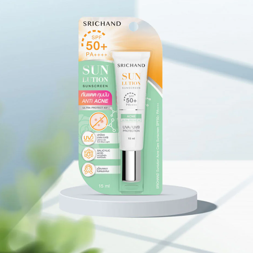 Srichand - Sunlution Acne Care Sunscreen SPF50+/PA++++ 15ml.