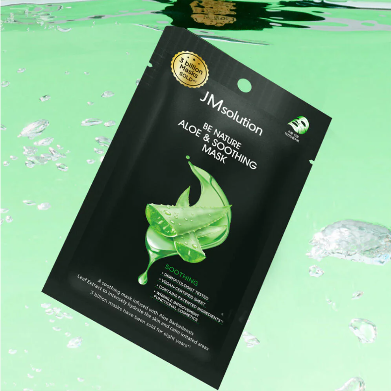 JM Solution - Be Nature Aloe & Soothing Mask 24ml. (Pack of 3)