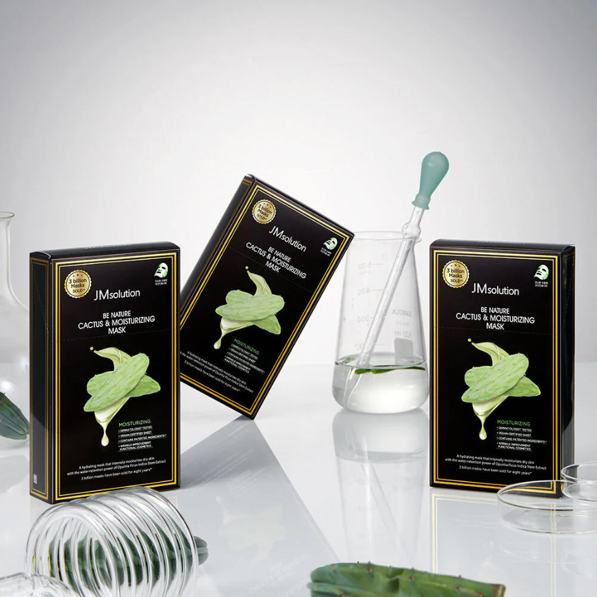 JM Solution - Be Nature Cactus & Moisturizing Mask 24ml. (Pack of 3)