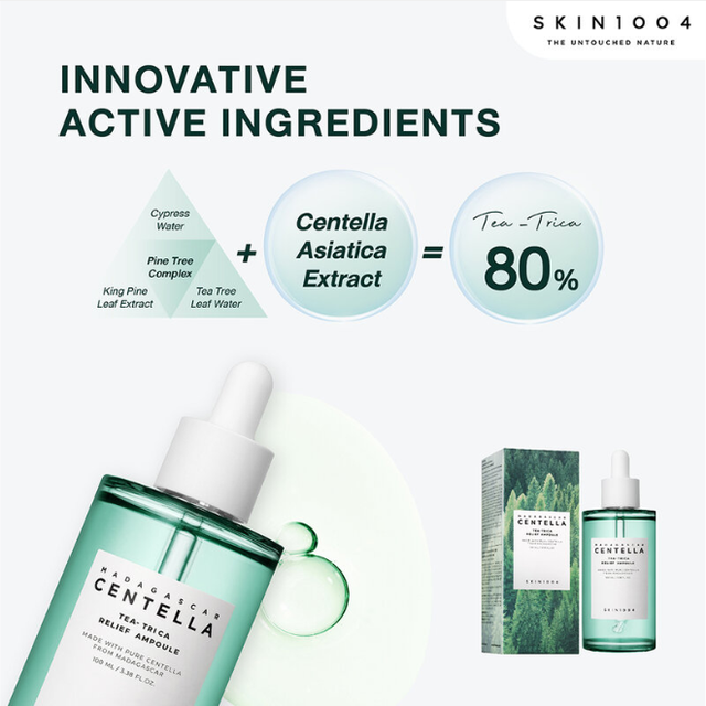 SKIN1004 - Madagascar Centella Tea Trica Relief Ampoule 100ml.