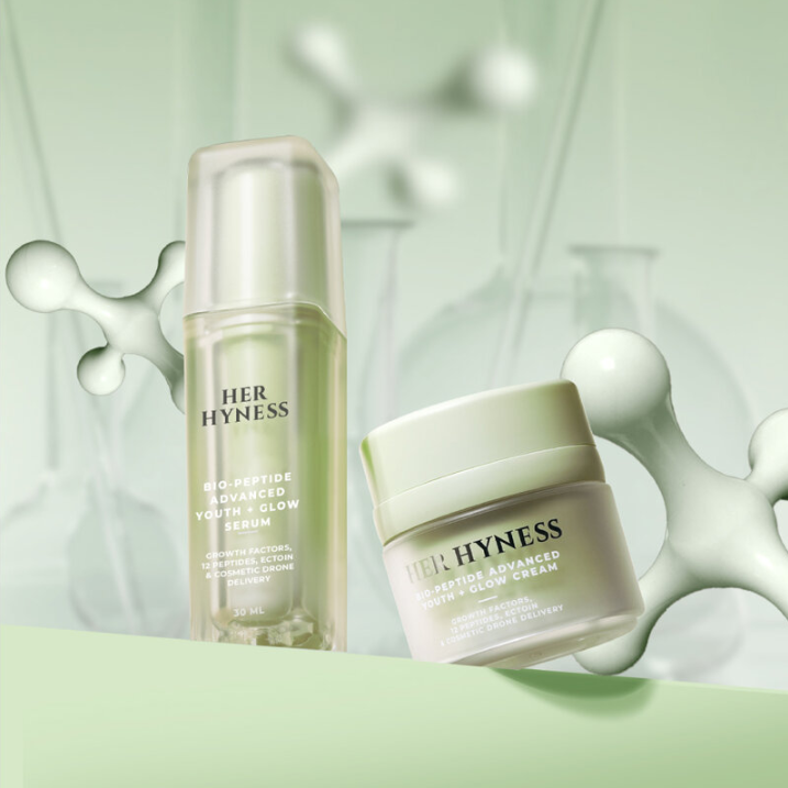 Her Hyness - Bio-Peptide Advanced Youth + Glow Cream with Growth Factors, 12 Peptides, Ectoin & Cosmetic Drone Delivery 30ml.