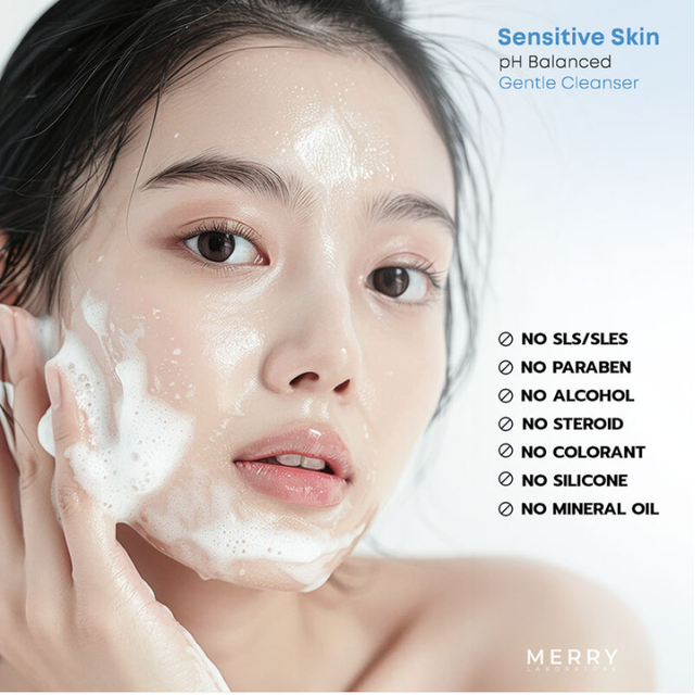The Merry - Laboratory Sensitive Skin Cleanser Gel 100ml.