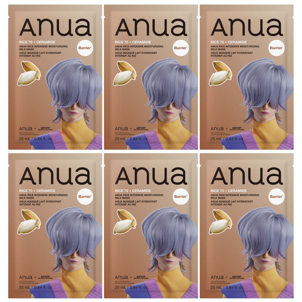 Anua - Kpop Demon Hunters Rice Intensive Moisturizing Milk Mask 25ml. (Pack of 6)