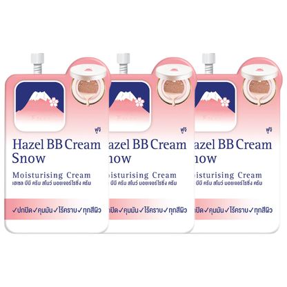 Fuji Cream - Hazel BB Cream Snow Moisturising Cream 8g. (Pack of 3)