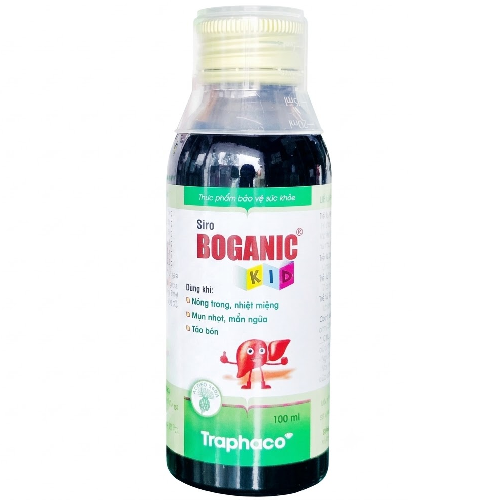 Traphaco - Boganic Kid - Diggestive Liver Support Cooling Siro Mát Gan Cho Bé Detoxification Syrup for Children 100ml.