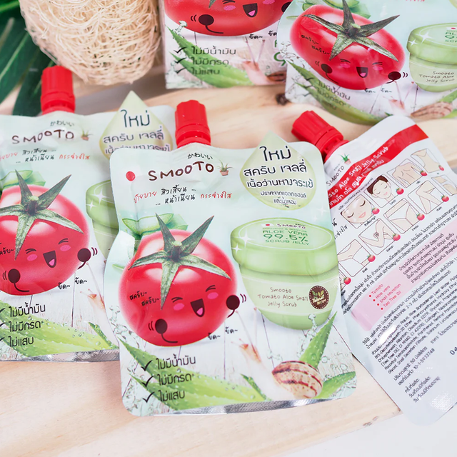 Smooto - Tomato Aloe Snail Jelly Scrub 50ml. (Pack of 6)