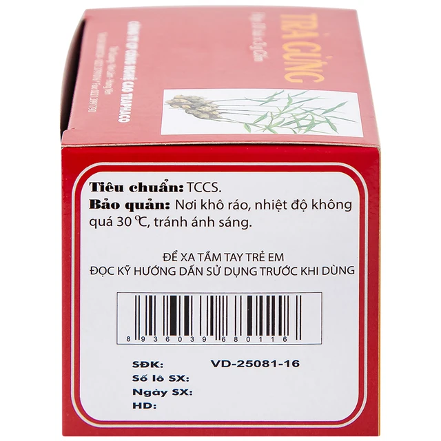 Traphaco - Trà Gừng - Instant Ginger Tea for Body Warming Trà Gừng Hòa Tan Giữ Ấm Nhanh Chóng 3g. (10 Sachets)