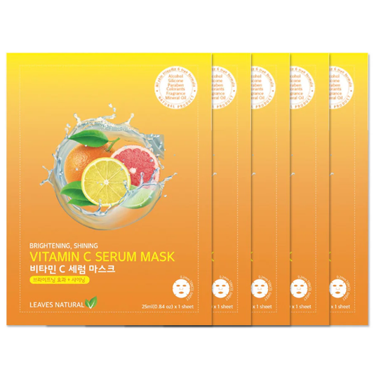 Leaves Natural - Vitamin C Serum Mask 25ml. (Pack of 5)