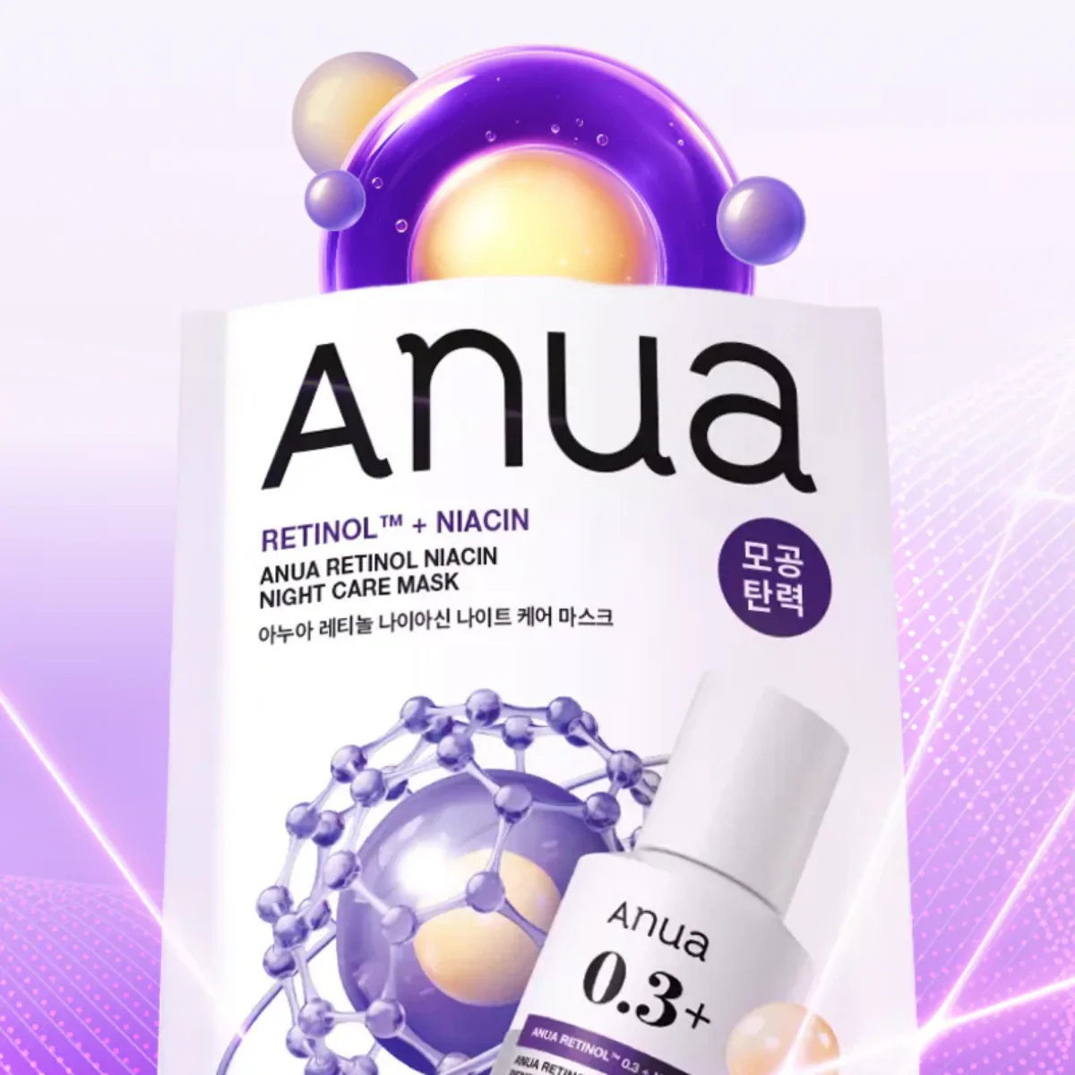 Anua - Retinol Niacin Night Care Mask 24ml. (Pack of 3)
